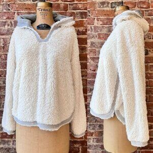 Akemi & Kim White Faux Fur Pullover originally $118
